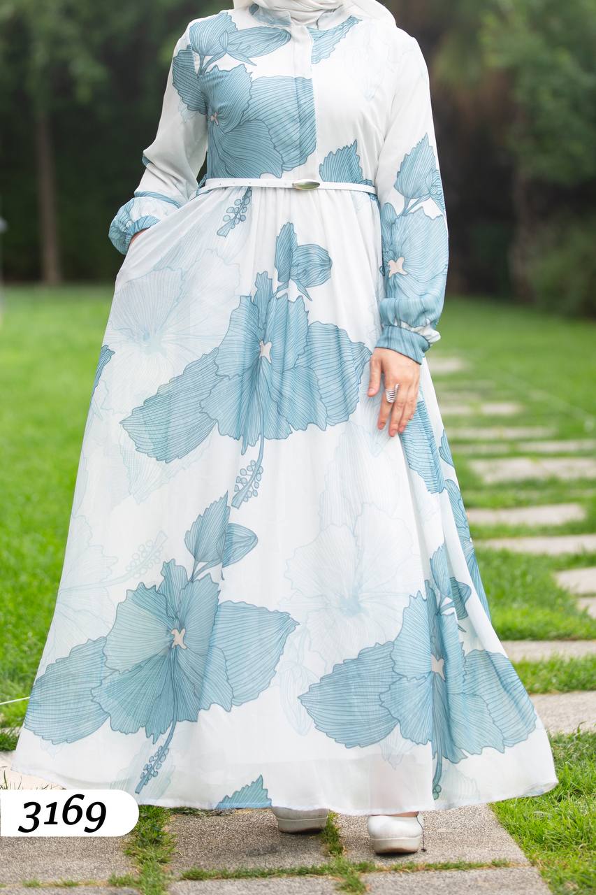 This beautiful piece is a unique Turkish dress made from chiffon send is  made in Turkey. It has a butterfly-lik…