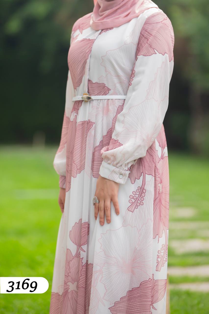Wholesale Chiffon Dress 3169A - Made in Turkey | Qultim.com